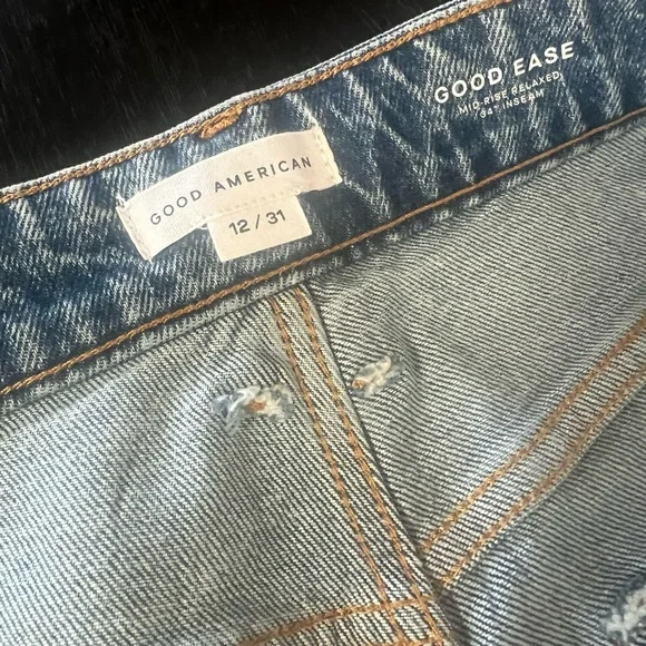 Good American Women's Good Ease Relaxed Wide-Leg Jeans | SZ 12 - Picture 7 of 7